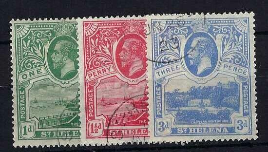 Image of St Helena SG 89/91 FU British Commonwealth Stamp